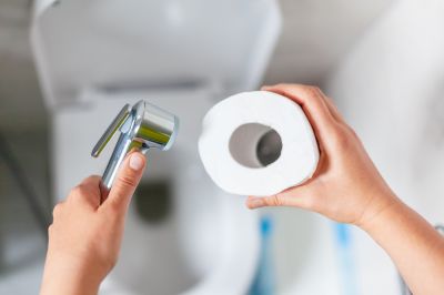Use Water to Clean Rather Than Toilet Paper!